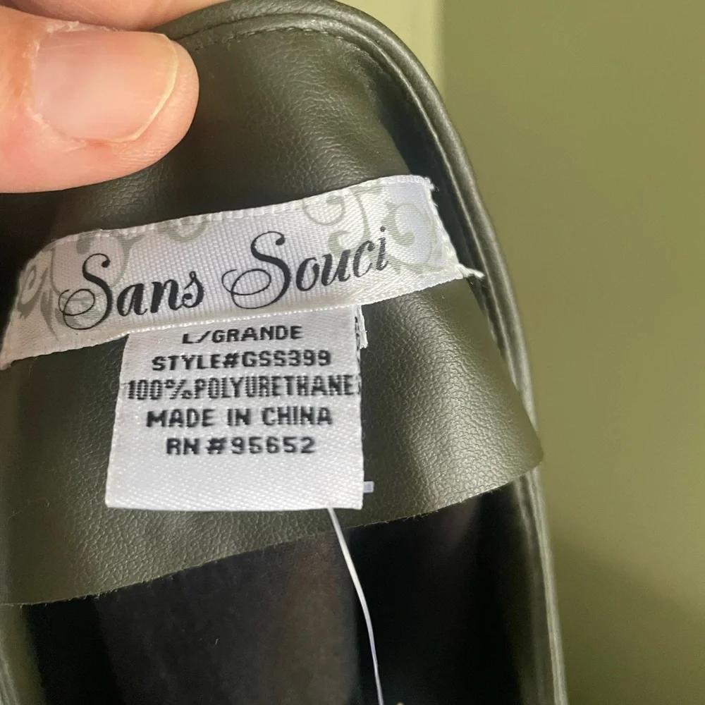 NWT Sans Souci Faux Leather Mini Skirt Sz L - Picture 5 of 8